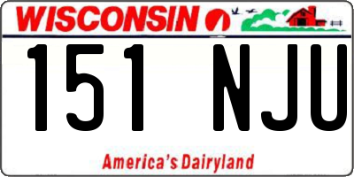 WI license plate 151NJU