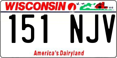 WI license plate 151NJV