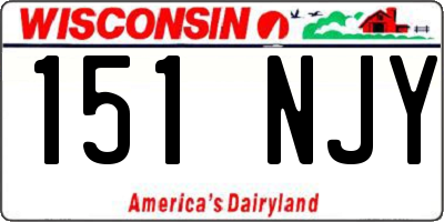WI license plate 151NJY