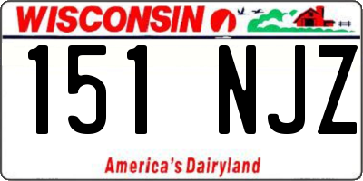 WI license plate 151NJZ