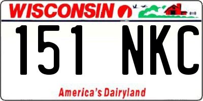 WI license plate 151NKC