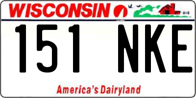 WI license plate 151NKE