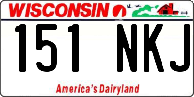 WI license plate 151NKJ