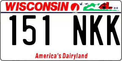WI license plate 151NKK