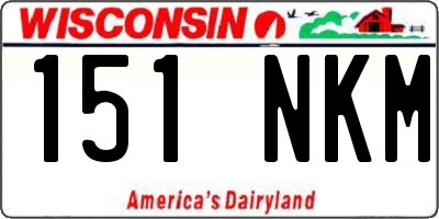 WI license plate 151NKM