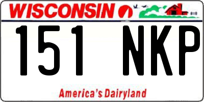 WI license plate 151NKP