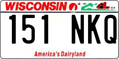 WI license plate 151NKQ