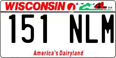 WI license plate 151NLM