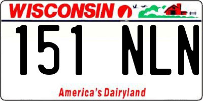 WI license plate 151NLN
