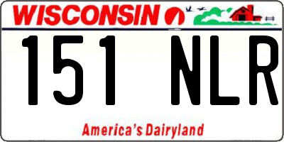 WI license plate 151NLR