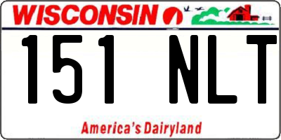 WI license plate 151NLT