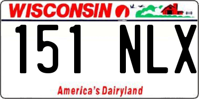 WI license plate 151NLX