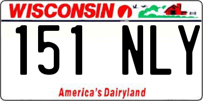 WI license plate 151NLY