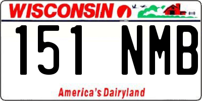 WI license plate 151NMB