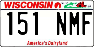 WI license plate 151NMF