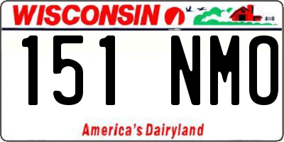 WI license plate 151NMO