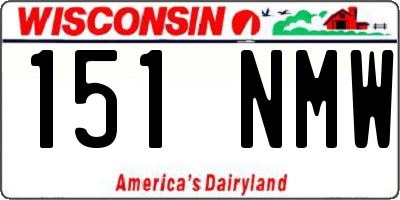 WI license plate 151NMW