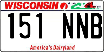 WI license plate 151NNB