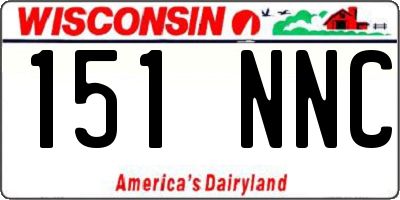 WI license plate 151NNC