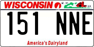 WI license plate 151NNE