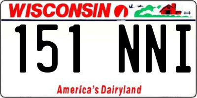 WI license plate 151NNI