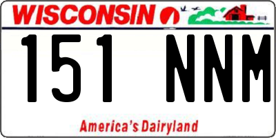WI license plate 151NNM