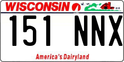 WI license plate 151NNX