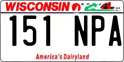 WI license plate 151NPA