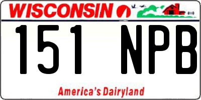 WI license plate 151NPB