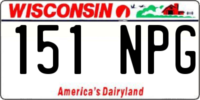 WI license plate 151NPG