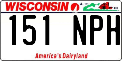 WI license plate 151NPH