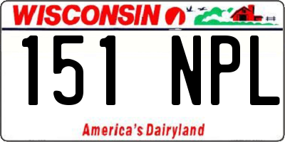 WI license plate 151NPL