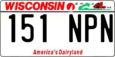 WI license plate 151NPN