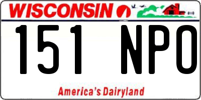 WI license plate 151NPO