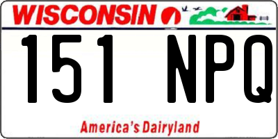 WI license plate 151NPQ