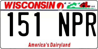 WI license plate 151NPR