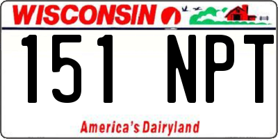 WI license plate 151NPT