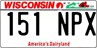 WI license plate 151NPX