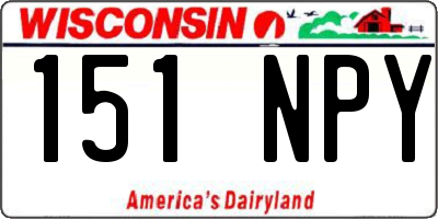 WI license plate 151NPY