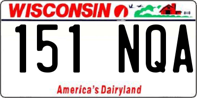 WI license plate 151NQA