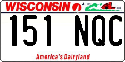 WI license plate 151NQC
