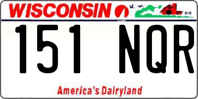 WI license plate 151NQR