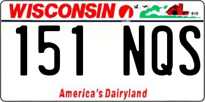 WI license plate 151NQS