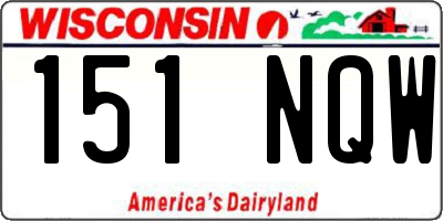 WI license plate 151NQW