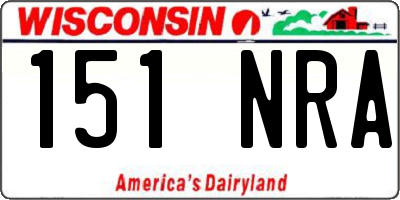 WI license plate 151NRA