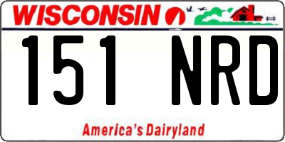 WI license plate 151NRD
