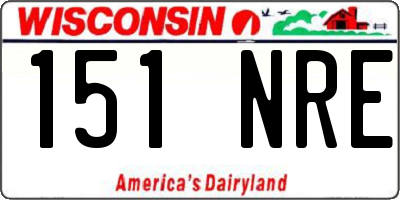 WI license plate 151NRE