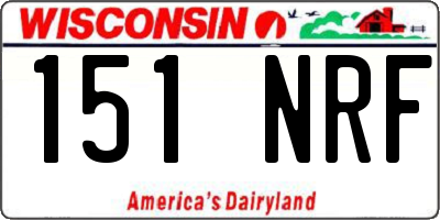 WI license plate 151NRF