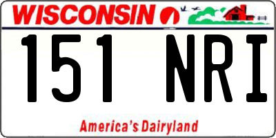 WI license plate 151NRI