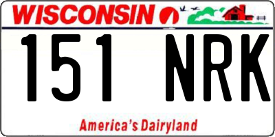 WI license plate 151NRK